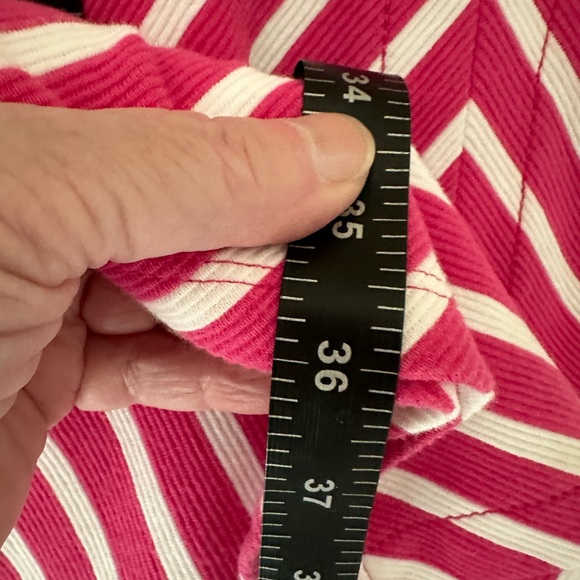 TALBOTS pink & white chevron dress - Picture 3 of 14